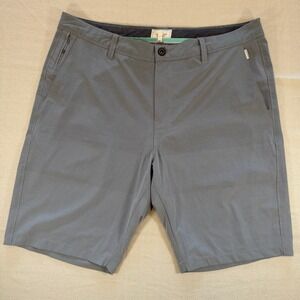 7Diamonds‎ Performance Mens Gray Stretch Hybrid Golf Shorts Size 36